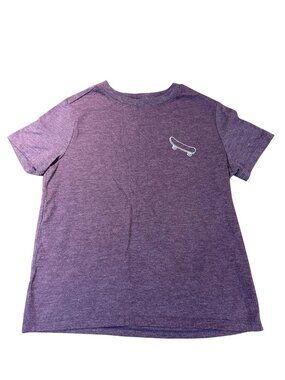 Cat & Jack Boys Purple Minimalist Skateboard Cotton Blend T-Shirt Sz 8(SKU:162B)